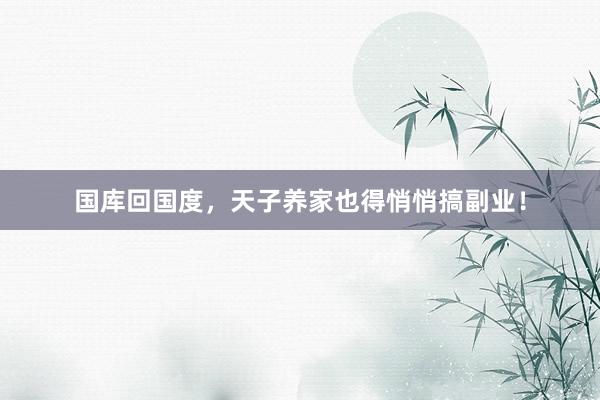 国库回国度，天子养家也得悄悄搞副业！